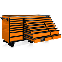 No.GF7622OR - 76" Godfather 22 Drawer Roller Cabinet - Orange