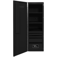 No.GF76L4BK - 76" Godfather 4 Drawer Left Hand Side Cabinet - Black