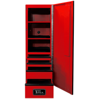 No.GF76R4RD - 76" Godfather 4 Drawer Right Hand Side Cabinet - Red