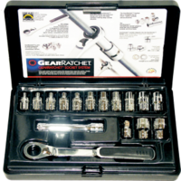 No.GR13100 - 16 Piece 13mm Hollow Drive Metric Gear-Ratchet Socket Set