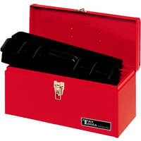 No.HM1630 - 16" Metal Tool Box With Plastic Tote Tray