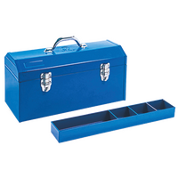 No.HM1931 - 16.3/4" (426mm) Portable Metal Tool Box With Tote Tray