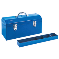 No.HM1931 - 16.3/4" (426mm) Portable Metal Tool Box With Tote Tray