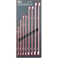 No.HPD8 - 8 Piece Hi-Performance Long Ring Wrench Set 8mm to 24mm