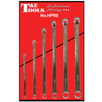No.HPR8 - 6 Piece SAE High Performance Long Ring Wrench Set