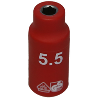 No.IS20042 - 6 Point VDE Insulated Socket (5.5mm)
