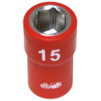 No.IS22152 - 15mm x 3/8"Dr. 6Pt VDE Insulated Socket