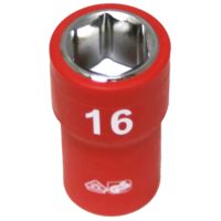 No.IS22162 - 16mm x 3/8"Dr. 6Pt VDE Insulated Socket