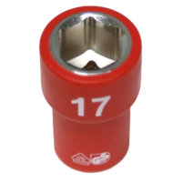 No.IS22175 - 17mm x 3/8"Dr. 6Pt VDE Insulated Socket