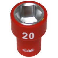 No.IS22205 - 20mm x 3/8"Dr. 6Pt VDE Insulated Socket