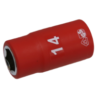 No.IS26142 - 14mm x 1/2"Dr. 6Pt VDE Insulated Socket
