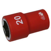 No.IS26205 - 20mm x 1/2"Dr. 6Pt VDE Insulated Socket