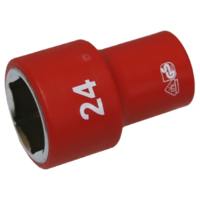 No.IS26245 - 24mm x 1/2"Dr. 6Pt VDE Insulated Socket