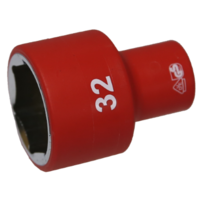 No.IS26325 - 32mm x 1/2"Dr. 6Pt VDE Insulated Socket