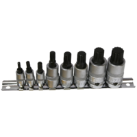 No.S7604 - 8Pc. M4 - M16 Spline x 1/4"/3/8"/1/2"Drive Sockets