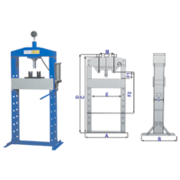 No.SD0809 - 20 Ton Hydraulic Workshop Press (Manual)