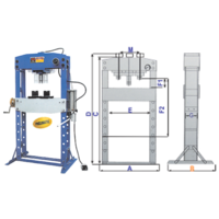 No.SD0811 - 50 Ton Air Hydraulic Shop Press