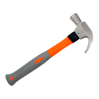 No.SS7058 - Stainless Steel 24Oz.(680g) Fiberglass Handle Claw Hammer 330L