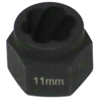 No.T1041 - 11mm Angular Spiral Twist Socket Hex Drive
