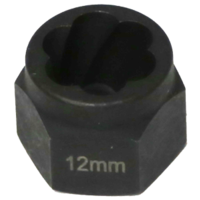 No.T1042 - 12mm Angular Spiral Twist Socket Hex Drive