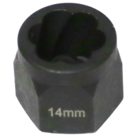 No.T1044 - 14mm Angular Spiral Twist Socket Hex Drive