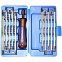 No.T1101 - 20-In-1 Torx, Pozidriv, Phillips Slotted & In-Hex Screwdriver Set