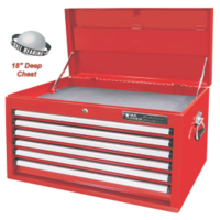 No.TES1608RB - 6 Drawer Ball-Bearing Deep Top Chest