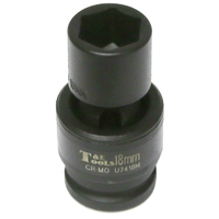 No.U7418M - 18mm x 1/2" Drive 6 Point Impact Universal Socket (Metric)