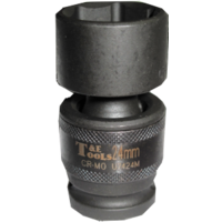 T/&E Tools U7414M Metric 14mm x 1//2/" Drive 6 Point Impact Universal Socket