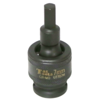 No.U7707M - 7mm x 3/8"Dr. Impact Uni. In-Hex Socket