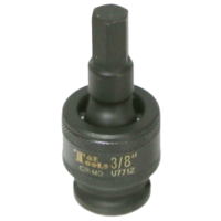 No.U7712 - 3/8" x 3/8"Dr. Impact Uni. In-Hex Socket