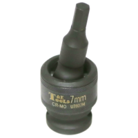No.U7807M - 7mm x 1/2"Dr. Impact Uni. In-Hex Socket
