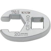 No.W2420M - 20mm x 1/2" Drive Crowsfoot Flare Wrench