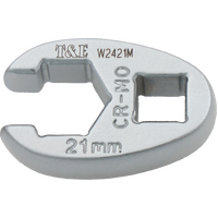 No.W2421M - 21mm x 1/2" Drive Crowsfoot Flare Wrench