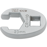 No.W2423M - 23mm x 1/2" Drive Crowsfoot Flare Wrench