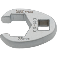 No.W2428M - 28mm x 1/2" Drive Crowsfoot Flare Wrench