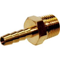 No.XCH0808 - 1/4" (6mm) Barbed Tailpiece, 1/4" NPT Male Thread